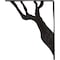 Ekena Millwork Damon Wrought Iron Bracket, (Single center brace), Antiqued Silver 1 1/2"W x 12"D x 15"H BKTM01X12X15SDAASV - alternate 6